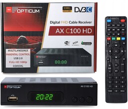 Dekoder Opticum Tv Cyfrowej Kablowej Tuner Dvb-c Cyfrowy