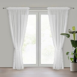 Eurofirany Firana 140x270 Agness biała o strukturze drobnej