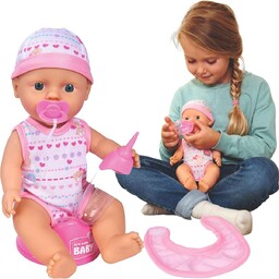 Zestaw Lalka bobas funkcyjny noworodek siusiający New Born