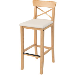 Pokrowiec na krzesło barowe Ingolf z tapicerowanym siedziskiem,
