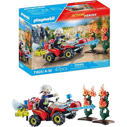 PLAYMOBIL Action Heroes Quad strażacki gasi pożar krzewów