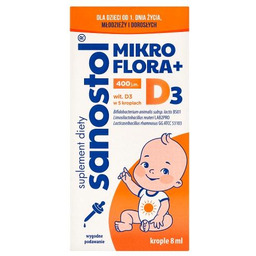 Sanostol Mikroflora + D3 krople, 8 ml