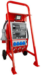 Rozdzielnica budowlana na stojaku z naświetlaczem eXT S/FI