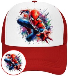 Czapka z Daszkiem SpiderMan Czerwona z Nadrukiem Lato