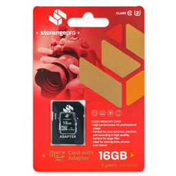Storange Pro Karta Micro SD+Adapter 16 GB Class