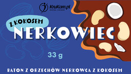 Baton nerkowiec z kokosem w czekoladzie 33g