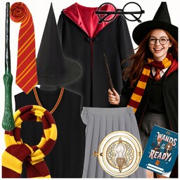 Strój Hermiona 116/122 Kamizelka Spódnica Zeszyt Harry Potter