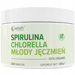 Chlorella Spirulina Młody Jęczmień Detox Vege Odporność Żelazo