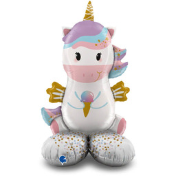 Balon foliowy duży jednorożec - 44" - 1