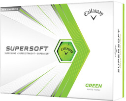 Matowe piłki golfowe CALLAWAY SUPERSOFT (zielone)