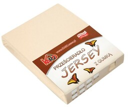 Prześcieradło jersey z gumką 90x200 beżowe jasne P08