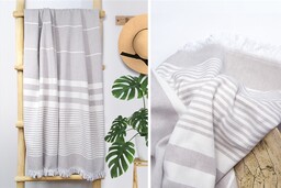Greno Ręcznik plażowy 90x180 Elegant beżowy bawełniany