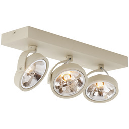 QAZQA Nowoczesny sufitowy reflektor plafony beżowy G9 okrągły