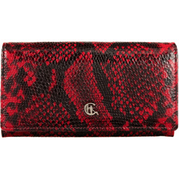 Duży czerwony portfel damski wąż RFID Canaletto PD1602s268