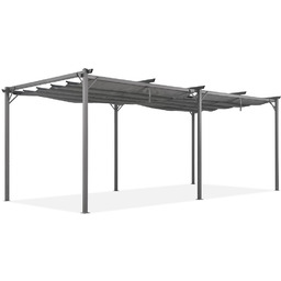Antracytowa pergola tarasowa La Palma 3 x 6m