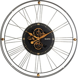 Zegar wiszący metalowy retro duży 90x90 131902