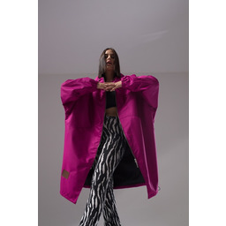 Pakamera Płaszcz longline hoodie oversize fuksja