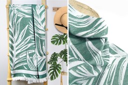 Greno Ręcznik plażowy 90x180 Rio zielony bawełniany