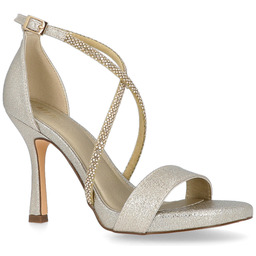 Sandałki z ozdobnymi paseczkami - MENBUR 25715 ZŁOTE