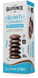 Glutenex Biszkopty w czekoladzie bezglutenowe 80 g