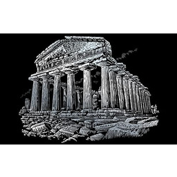 Royal & Langnickel Obrazek do Zdrapywania Partenon, Srebrny,