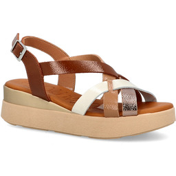 Skórzane sandały na platformie - OH! MY SANDALS