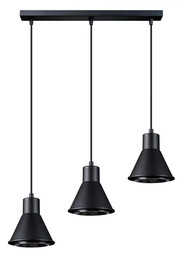 Lumes Czarna lampa wisząca nad stół punktowa -