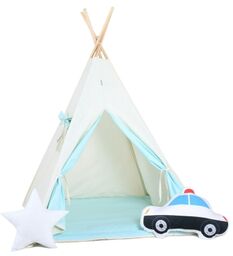 Namiot tipi dla dzieci, bawełna, okienko, radiowóz, puszysta