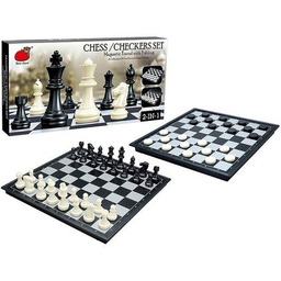 Szachy magnetyczne i warcaby, gra planszowa, Adar