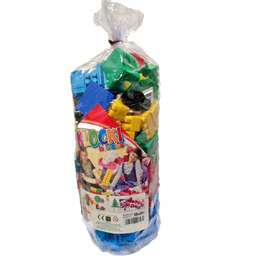 KLOCKI DUŻE PLASTIKOWE ZESTAW 200 el KONSTRUKCYJNE 28mm