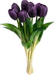 Softflame Sztuczne/sztuczne kwiaty - Tulipan fioletowy 8 szt.
