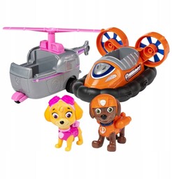 Zestaw Psi Patrol Skye Pojazd Helikopter Zuma Poduszkowiec
