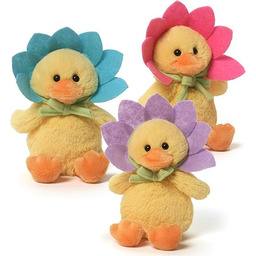 Enesco 4056262-Gund Pluszowe Zabawki Kwiat Kaczka Muzyczny, Wielobarwny,