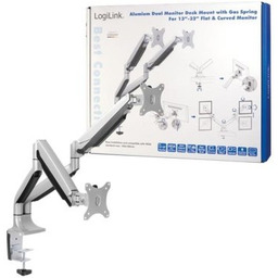 Uchwyt do monitora podwójny LCD/LED LogiLink aluminiowy, VESA