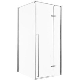 Chromowana kabina prysznicowa kwadratowa 80x80 drzwi uchylne Long