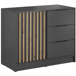 Komoda NELLY 2D Grafitowy Lamele artisan