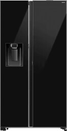 Chłodziarko-zamrażarka Side by SAMSUNG RS80F64JEBEO Czarne szkło