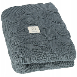 Yosoy Kocyk 100x80 Waves eco cotton Petrol