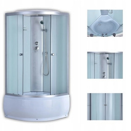 Kabina prysznicowa półokrągła zabudowana 90x90 WSH-301B