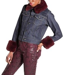 Kurtka damska Pepe Jeans Kimi jeansowa z futerkiem-L