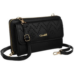 Portfel-kopertówka z haftowaną klapką  Cavaldi