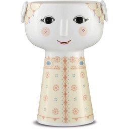 Bjørn Wiinblad Wazon EVA, porcelana, żółty, 10 cm,