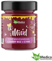 Miód wielokwiatowy z czarnym bzem i cynkiem EkaMedica,