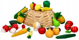 Goki Drewniana żywność Owoce Warzywa w koszyku Jedzenie