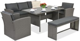 Meble ogrodowe z technorattanu Marsylia Garden Point antracyt