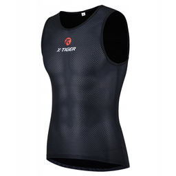 Podkoszulki Rowerowe Męskie Bez Rękawów Dopasowane Termiczne X-Tiger