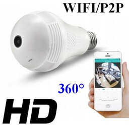 Żarówka Mini Kamera WIFI HD, Ukryta w Żarówce