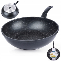 Wok Granitowy patelnia głęboka do smażenia duszenia Orion