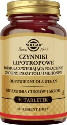 Solgar Czynniki Lipotropowe, 50 tabletek