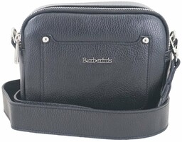 Listonoszka damska na szerokim pasku skórzana - Czarna